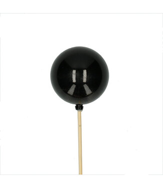 4A Stecker glänzende schwarze Weihnachtskugel | Länge 50 Zentimeter | Durchmesser 6 Zentimeter | Pro 25 Stück