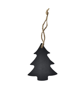 4A Ornement de sapin de Noël noir | Longueur 9,5 centimètres | Par 10 pièces