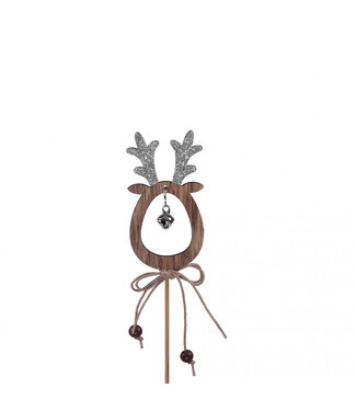 4A Silver-coloured reindeer pick | Length 20 centimetres | Diameter 8 centimetres | Per 10 pieces