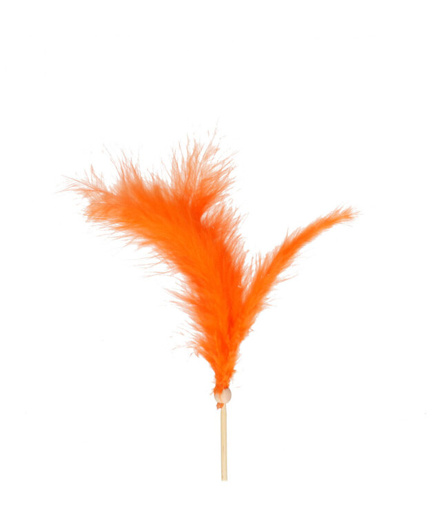 Orange feather stick | Length 50 centimetres | Diameter 14 centimetres | Available to order in sets of 25