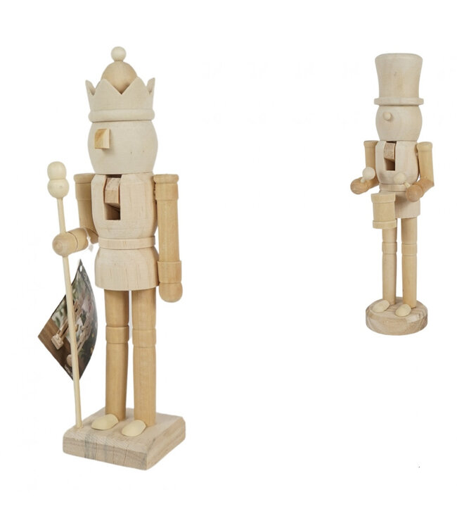 Light brown Christmas nutcracker decoration | Diameter 7 centimetres | Height 25 centimetres | Available to order per 12 pieces
