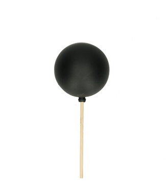 4A Schwarze Weihnachtskugel-Stecker | Länge 50 Zentimeter | Durchmesser 6 Zentimeter | Pro 25 Stück