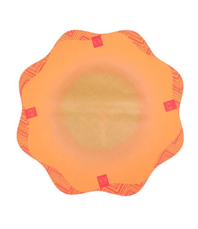 Orange Folie Blatt Reunion | Durchmesser 73 Zentimeter | Pro 100 Stück zu bestellen