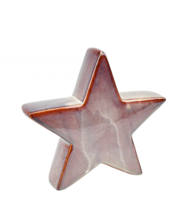 Brown Christmas star decoration | Size 21.5 x 5 x 20 centimetres | Available to order in sets of 2