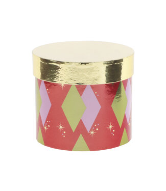 4A Christmas hat box Argyle | Diameter 15 centimetres | Height 13 centimetres | Per 6 pieces