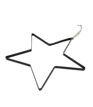 4A Kerst Deco ster ijzer hanger 30cm ( x 10 )
