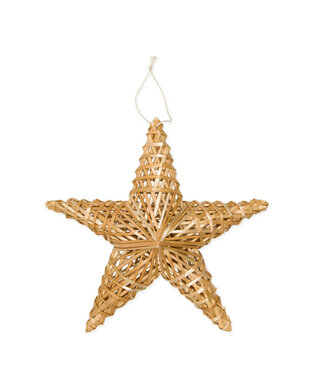 4A Kerst naturel Ster straw d30cm ( x 2 )