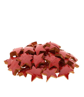 4A Red coconut fibre Star | Diameter 7 centimetres | Per 50 pieces