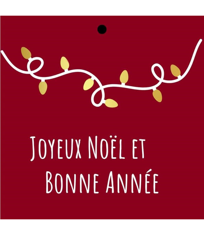 Carte Rouge "Bonne année" | Longueur 7 centimètres | Largeur 7 centimètres | Commande par 20 pièces