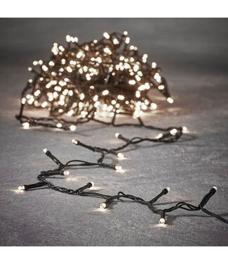 4A Guirlande lumineuse LED noire pour Noël | 192 lampes | Longueur 14 mètres | Avec minuterie | À l'unité