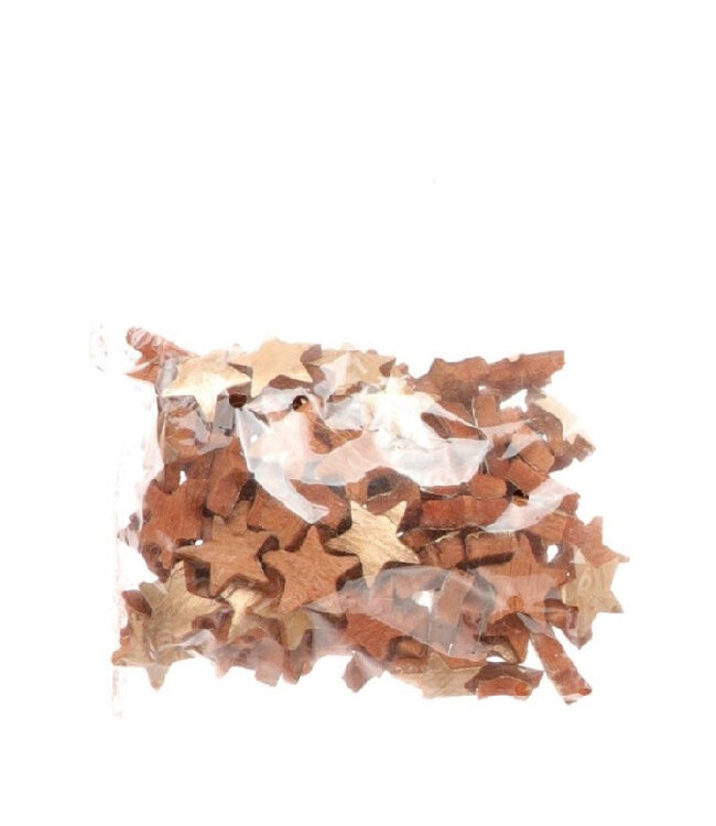Étoile dorée en fibre de coco | Diamètre 4,5 centimètres | Commande par 100 pièces