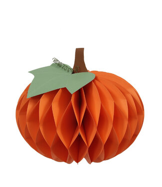 4A Citrouille en papier orange Déco | Longueur 30 centimètres | Largeur 26 centimètres | Par pièce