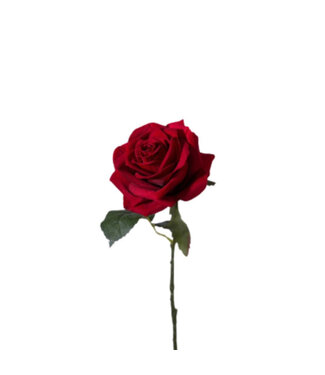 4A Fleur artificielle rouge Rosa | Longueur 54 centimètres | Par 6 pièces