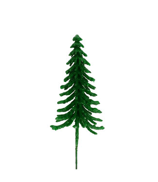 4A Sapin de Noël vert en cire | Diamètre 9 centimètres | Hauteur 17 centimètres | Par 12 pièces