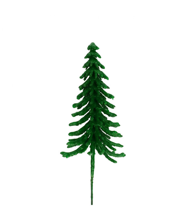 Sapin de Noël vert en cire | Diamètre 9 centimètres | Hauteur 17 centimètres | Commande par 12 pièces