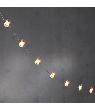 4A Guirlande lumineuse LED blanche naturelle avec cerf | 12 lampes | Longueur 120 centimètres | Avec minuterie | À l'unité