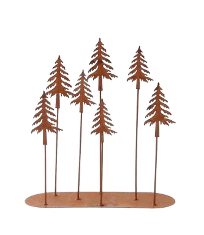 Décoration de sapin de Noël brun orange | Largeur 28 centimètres | Profondeur 10 centimètres | Hauteur 30 centimètres | Commande par 6 pièces