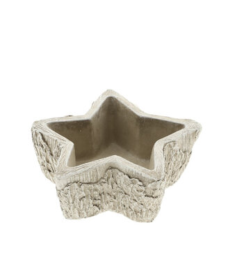 4A Pot de fleurs gris étoile | Dimensions 15 x 15 x 7 centimètres | Par 6 pièces