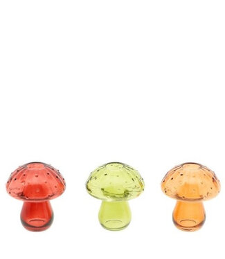 4A Vase Champignon Couleurs Mixtes | Diamètre 10 centimètres | Hauteur 11 centimètres | Par 12 pièces