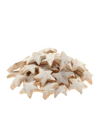 4A Fibre de coco blanche naturelle Étoile | Diamètre 7 centimètres | Par 50 pièces