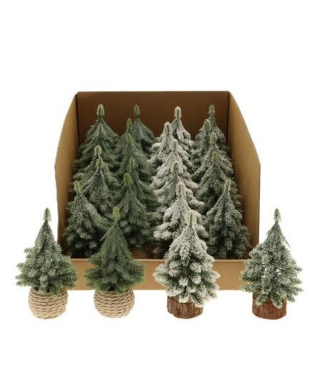 Arbre de Noël couleurs mélangées | Diamètre 8 centimètres | Hauteur 15 centimètres | Commande par 12 pièces