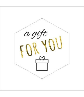 4A Natural white Sticker "For you" | Diameter 40 millimetres | Per 250 pieces
