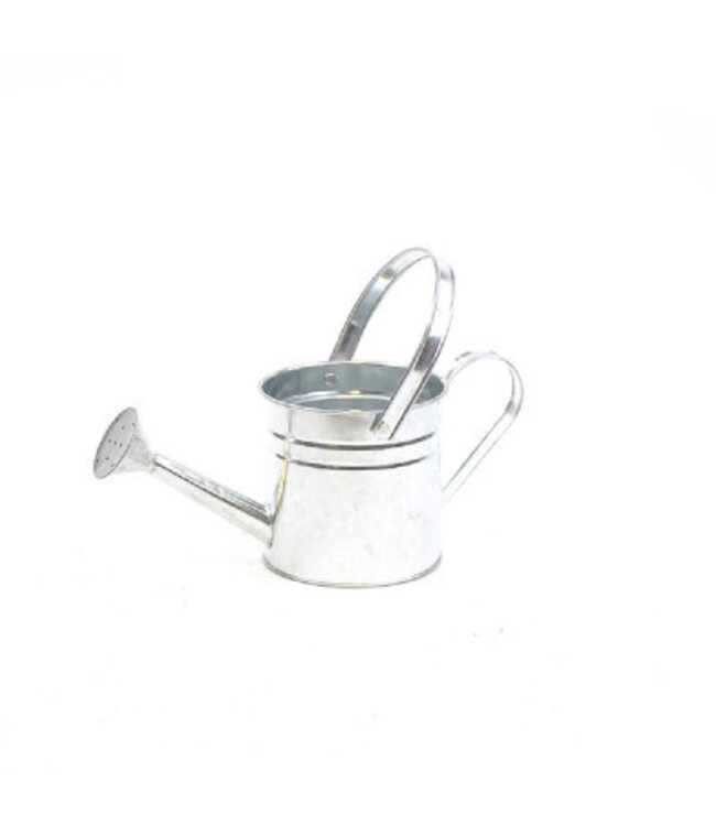 Silver-coloured zinc Watering Can | Diameter 14.5 centimetres | Height 14.5 centimetres | Available to order in sets of 4