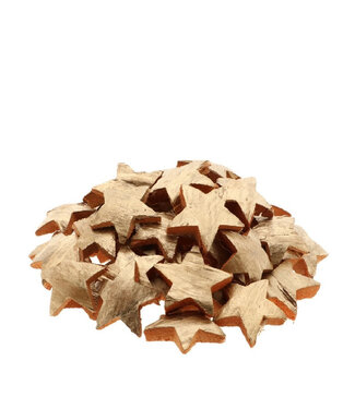 4A Golden coconut fibre Star | Diameter 7 centimetres | Per 50 pieces