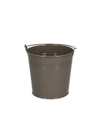 4A Seau en zinc couleur sable Pot de fleurs Pot de plantes | Diamètre 12,5 centimètres | Hauteur 11,5 centimètres | Par 10 pièces