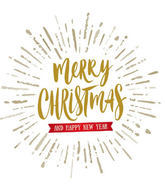 4A Natural White Card “Merry Christmas” | Length 7 centimetres | Width 7 centimetres | Per 20 pieces