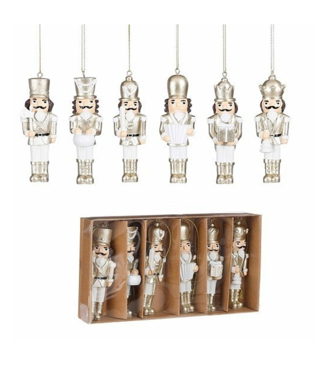 Casse-noisette doré déco suspendu | Dimensions 4 x 10,5 centimètres | Commande par 6 pièces