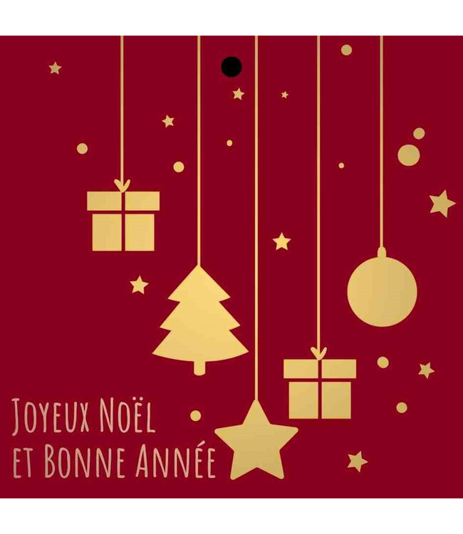 Red Card “Joyeucentimeter | Width Noel” | Length 7 centimetres | Width 7 centimetres | Available to order in sets of 20