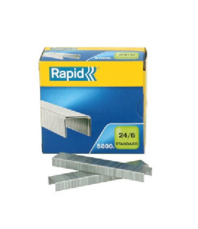 Silver Rapid Staples | Size 24 / 6 millimetres | Available in packs of 5000