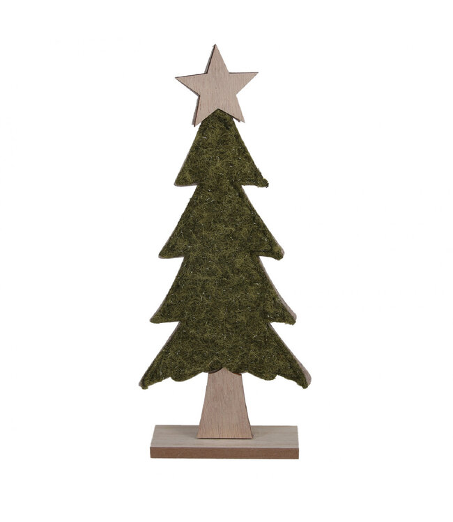 Déco de sapin de Noël vert | Largeur 17 centimètres | Profondeur 5 centimètres | Hauteur 40 centimètres | À commander par 6 pièces
