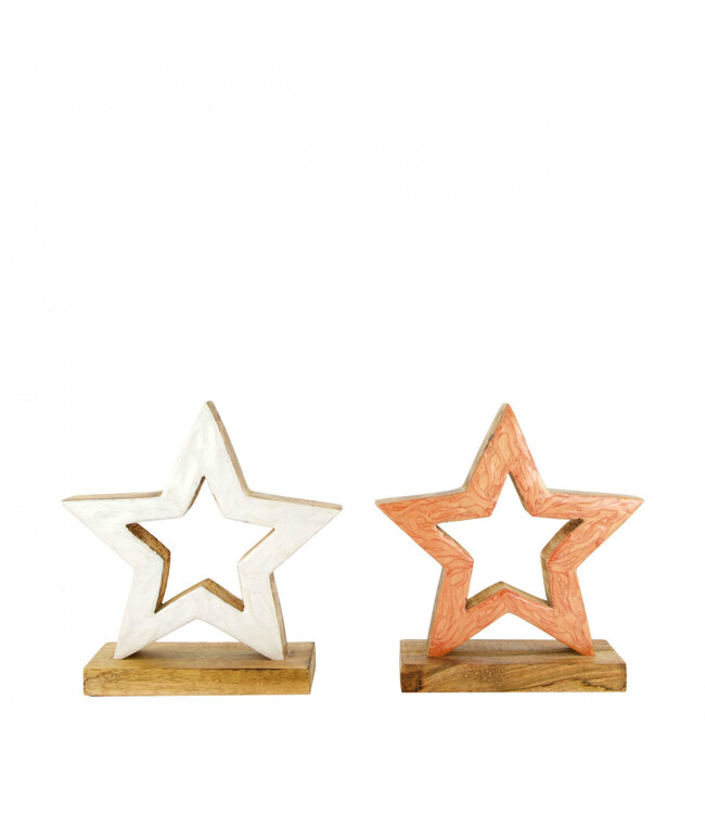 Étoile en bois blanc naturel | Largeur 18 centimètres | Profondeur 5 centimètres | Hauteur 18 centimètres | Commande par 12 pièces