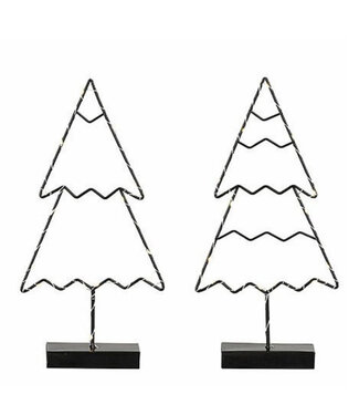 4A Arbre de Noël à LED couleurs mélangées | Largeur 17 centimètres | Profondeur 5 centimètres | Hauteur 34 centimètres | Par 6 pièces