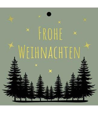 4A Carte de couleurs mélangées “Weihnachten” | Longueur 7 centimètres | Largeur 7 centimètres | Par 20 pièces