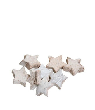 4A Fibre de coco blanchie naturellement Étoile | Diamètre 4,5 centimètres | Par 100 pièces
