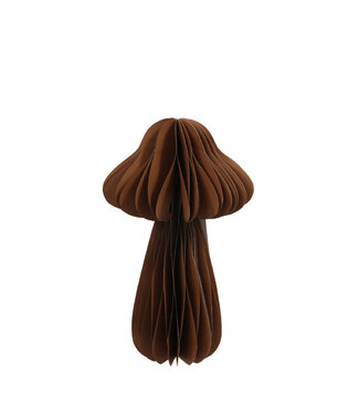 4A Champignon Déco en papier brun | Longueur 12 centimètres | Largeur 20 centimètres | Par pièce