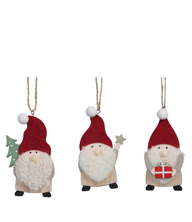 Pendentif Père Noël rouge | Hauteur 10,5 centimètres | Commande par 6 pièces