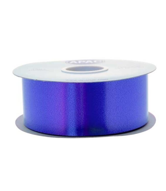 Ruban en satin poly bleu foncé | Largeur 50 millimètres | Longueur 91 mètres | À l'unité