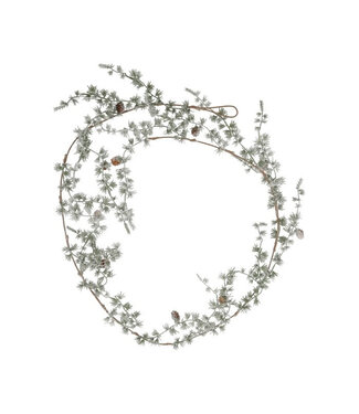 4A Guirlande blanche naturelle avec effet neige | Longueur 180 centimètres | Par pièce