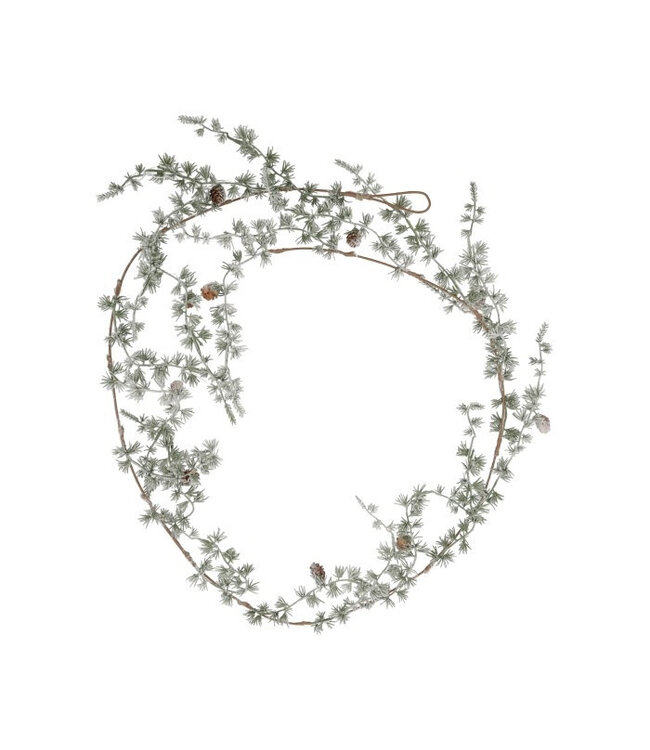 Guirlande blanche naturelle avec effet neige | Longueur 180 centimètres | À commander à l'unité