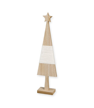 4A Kerst Boom hout rope d08*35cm ( x 4 )