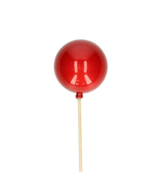 4A Kerst bijsteker 50cm Kerstbal pearl d06cm ( x 25 )