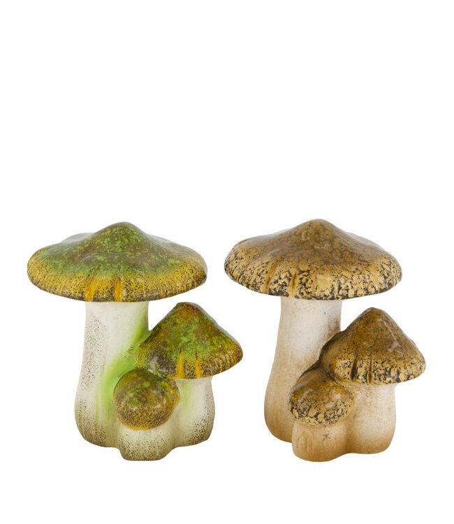 Herfst Deco paddenstoel 11*9.5*12cm ( x 12 )