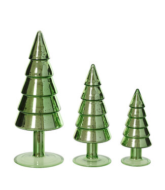 4A Kerst Boom glas S/3 d08*21cm ( x 1 )