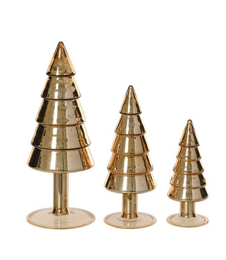 4A Kerst Boom glas S/3 d08*21cm ( x 1 )