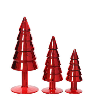 4A Kerst Boom glas S/3 d08*21cm ( x 1 )