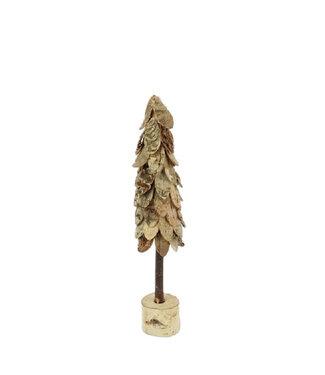 4A Kerst naturel Boom berk 30cm ( x 6 )